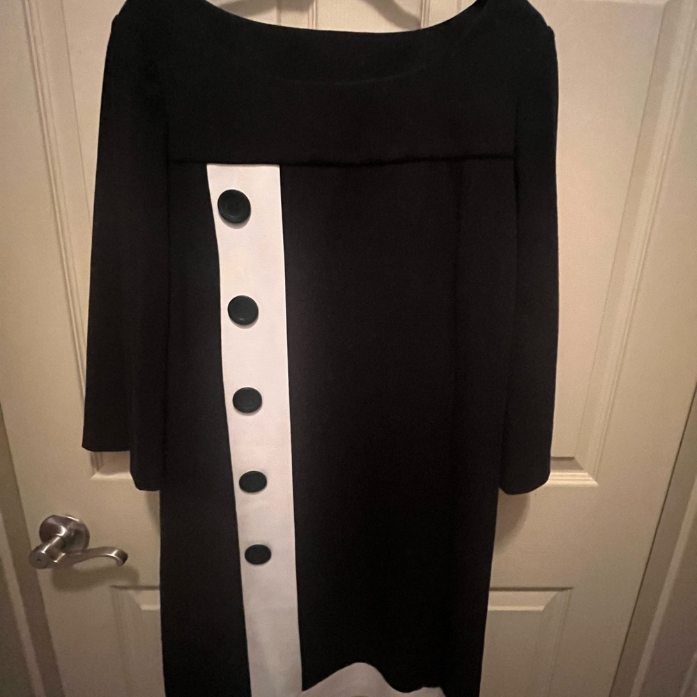 Elegant Black and White Dress